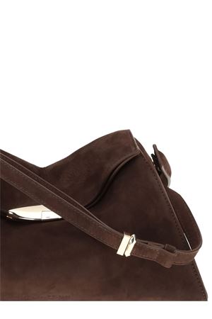 Elif La Grande brown suede tote bag BENEDETTA BRUZZICHES | 0121120.
